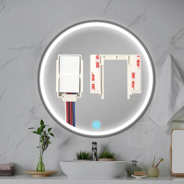 Factory price12V5A60W Double Key Smart led light bathroom mirror Touch Sensor Switch with Bluetooth speaker Manufacturer - 图片 6